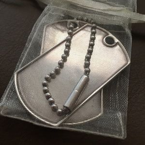 VTG GUCCI solid 925 Silver dog tags&made in ITALY